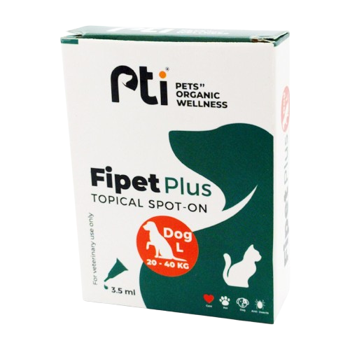 PTI Fipet Plus Topical Spot-On for Large Dogs 20–40kg – Flea and Tick Control