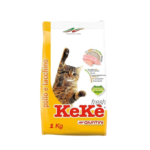 KEKE Fresh Chicken and Turkey Cat Food (1kg) – High Protein